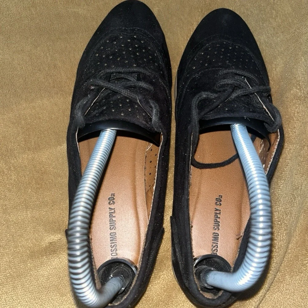 Women MOSSIMO SUPPLY CO BLACK Size US 6.5 Women's Classic Flats Dress Shoe Clean